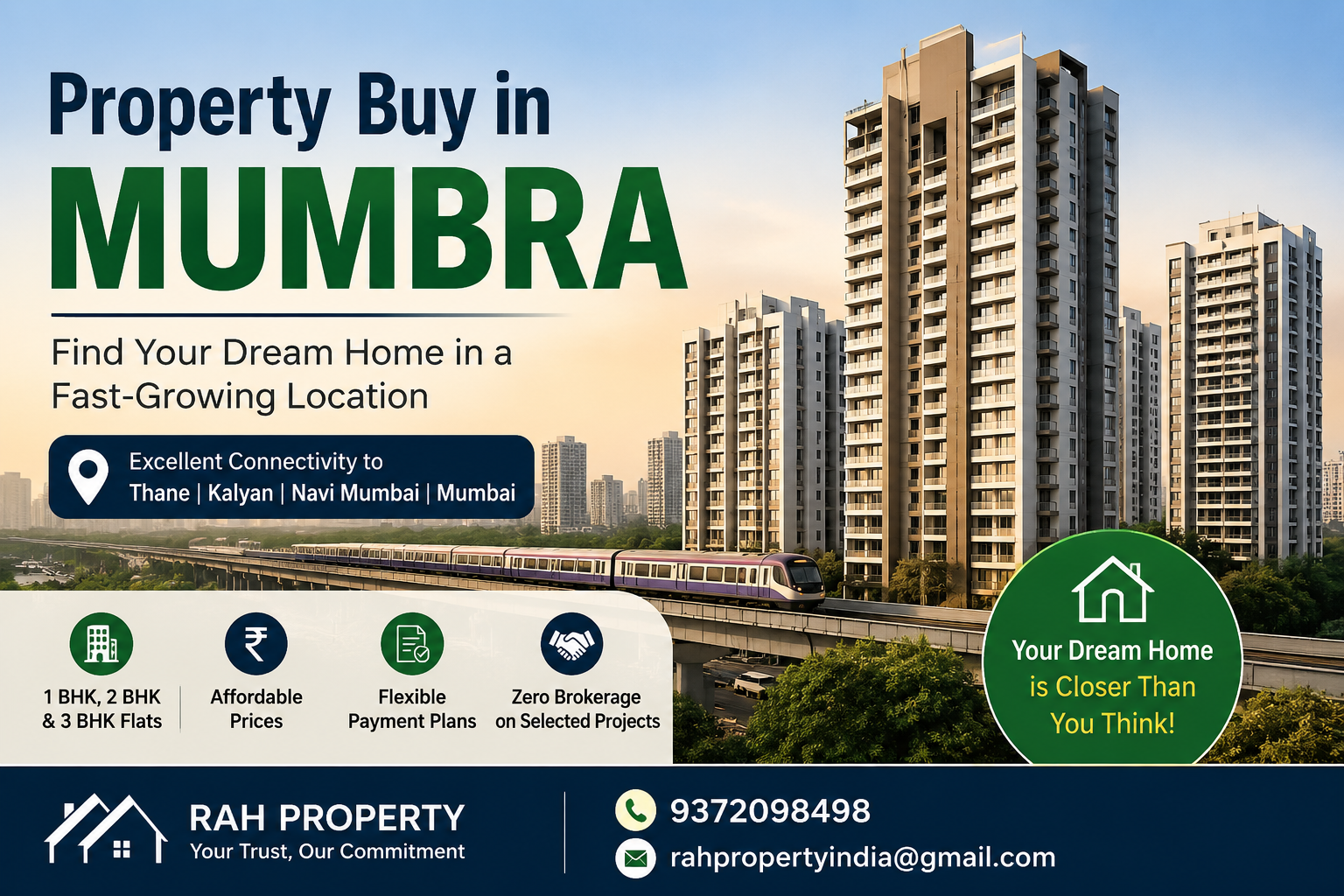 Buy Your Dream Flat in Mumbra with a Halal Payment Plan & Zero Brokerage